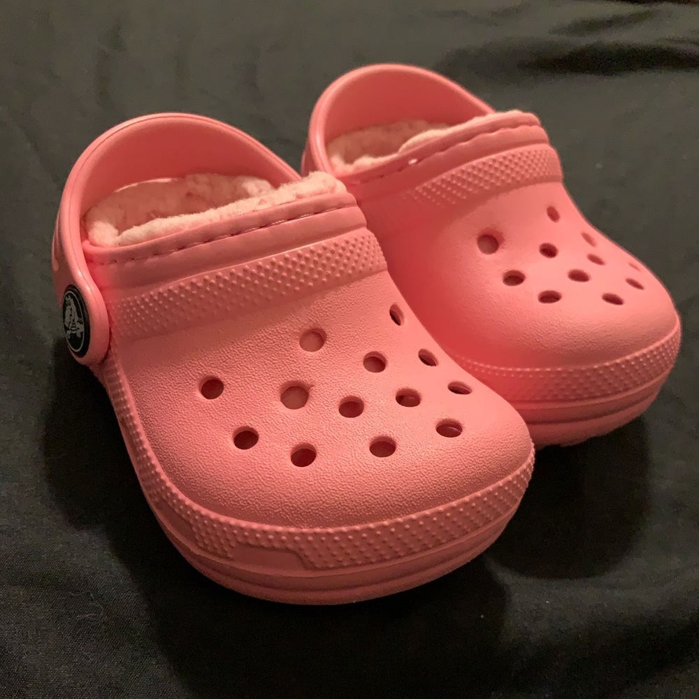 pink baby crocs